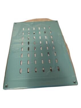FE D3-2 Computer Monitor Stand Riser with Drawer Ventilated Metal Teal Blue